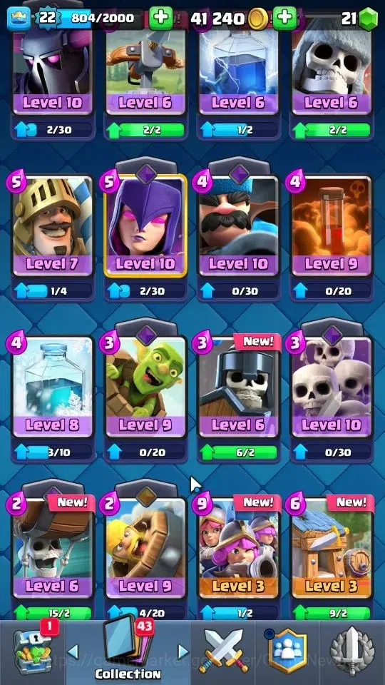 Clash Royale Accounts Lv 22|Trophy 4212|KTL 9|Limited Skin|Card 72|1 Her image 6