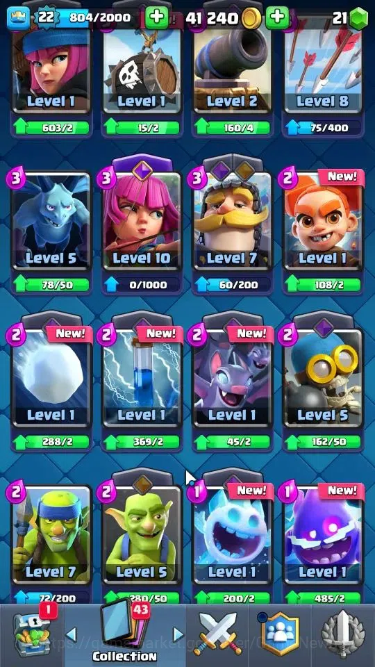 Clash Royale Accounts Lv 22|Trophy 4212|KTL 9|Limited Skin|Card 72|1 Her image 9