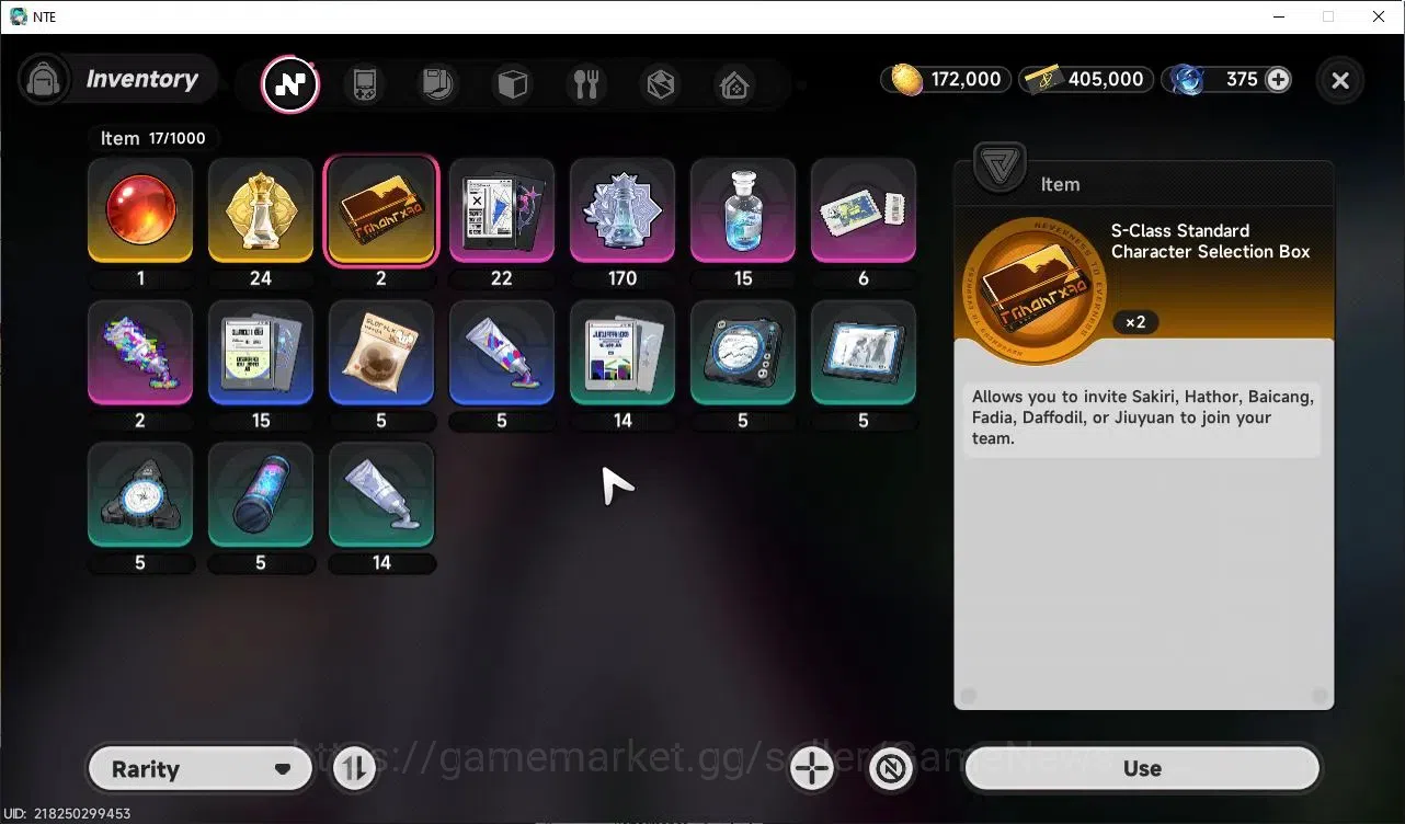Neverness to Everness Accounts GLOBAL SEA|HL 3|1 Limited|2 S-Class| Shinku, Baicang+Livery|+2 S-Class Selector Box|Selector 8