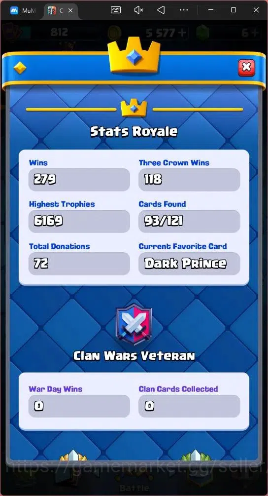 Clash Royale Accounts Mobile | KTL 11 | Trophy 6169 | 93 Card | 1 Hero | image 12