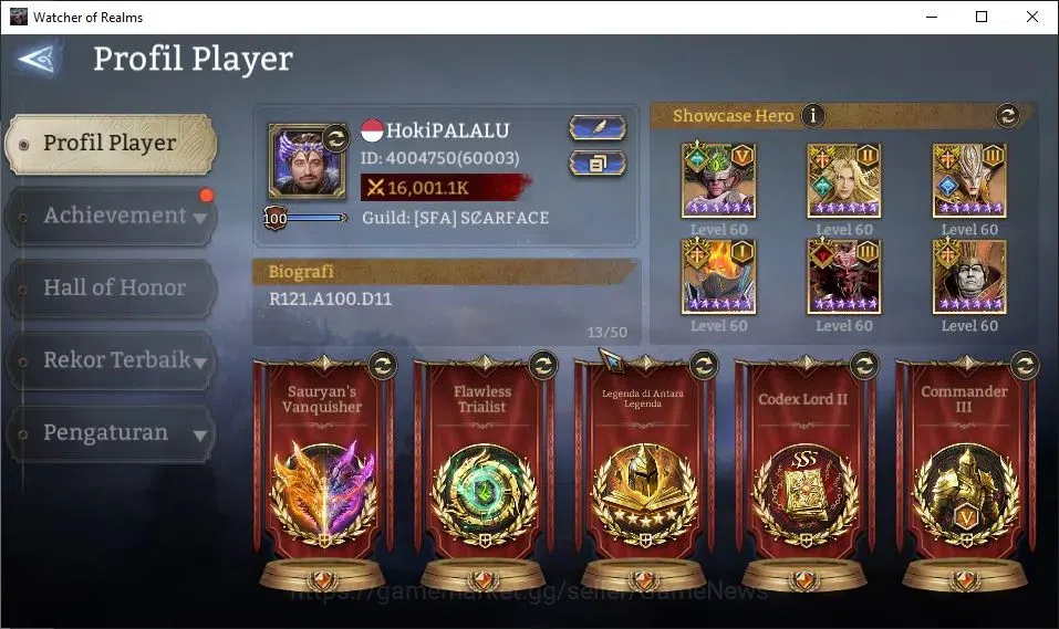 Watcher of Realms Accounts GLOBAL 60x|16M Power|15 Lord[LadyAlexA2,OrenA1,Pra image 2