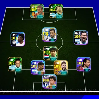 eFootball Accounts Legends & Iconic Players eFootball Dream Team | 180 Collective Strength | 102+ Rated Players | Messi