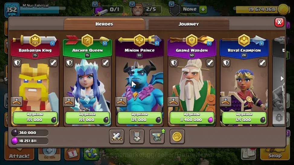 Clash of Clans Accounts LV 152|TH 14-BH 8|HH 8|Limited Skin|BK 75,AQ 75,GW image 8