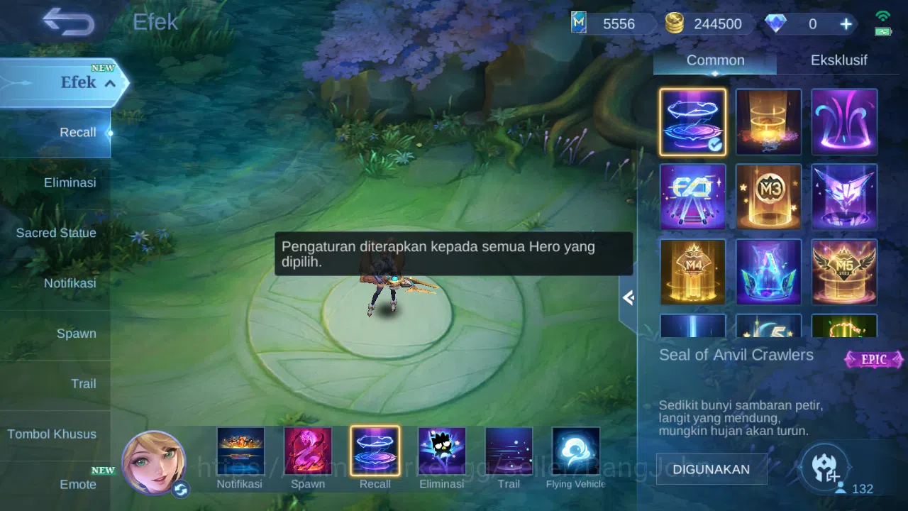 Mobile Legends: Bang Bang Accounts Hero 132 Skin 250 | Stunt Chou | Zodiac Selena | L image 14
