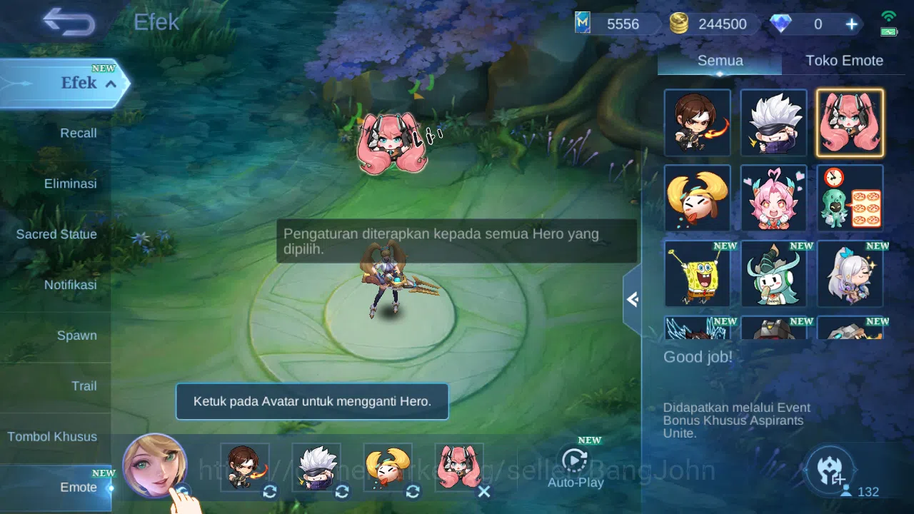 Mobile Legends: Bang Bang Accounts Hero 132 Skin 250 | Stunt Chou | Zodiac Selena | L image 15