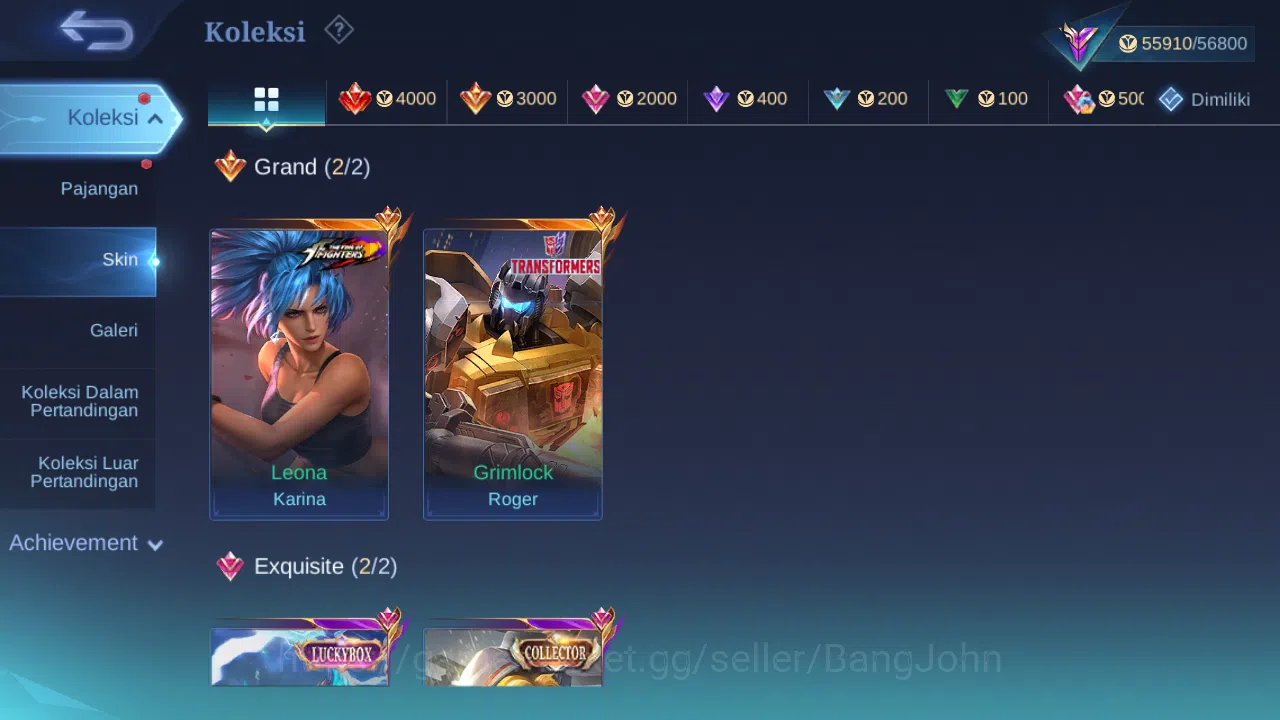 Mobile Legends: Bang Bang Accounts Hero 132 Skin 250 | Stunt Chou | Zodiac Selena | L image 2