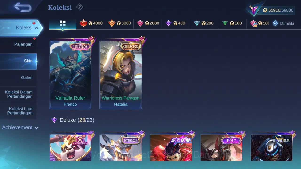 Mobile Legends: Bang Bang Accounts Hero 132 Skin 250 | Stunt Chou | Zodiac Selena | L image 3