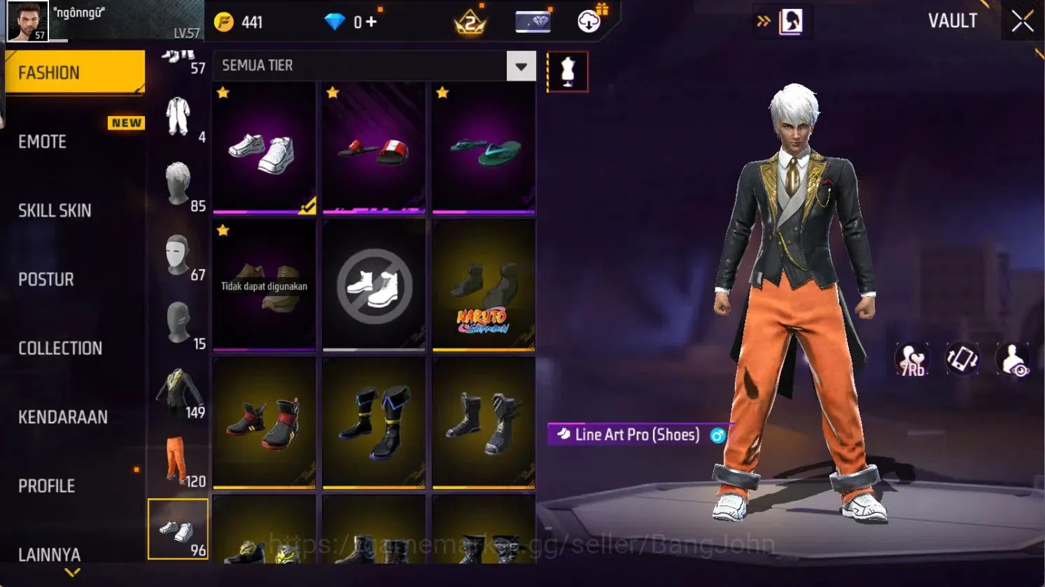 Free Fire Accounts Indonesia | Vault 149 | 2 Evo weapon skins Lv.2, 1 image 10