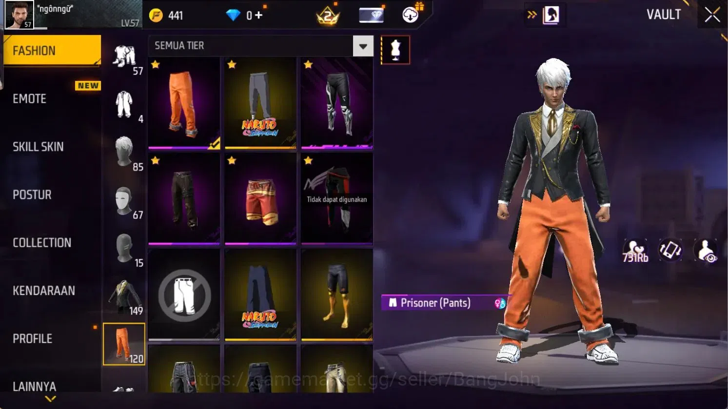 Free Fire Accounts Indonesia | Vault 149 | 2 Evo weapon skins Lv.2, 1 image 9