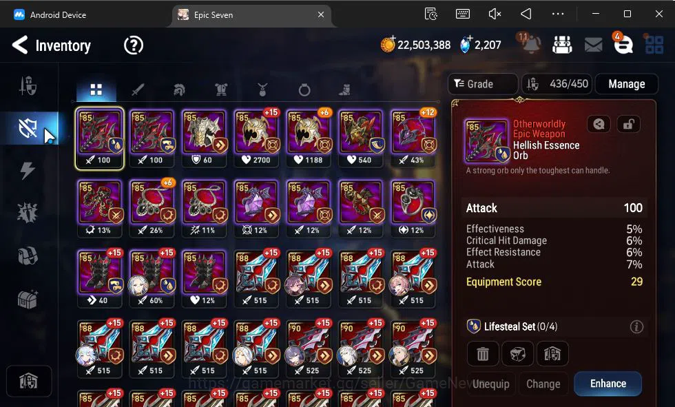 Epic Seven Accounts GLOBAL Unverif|NewEra|13 ML(Rhianna and Luciella,L image 12