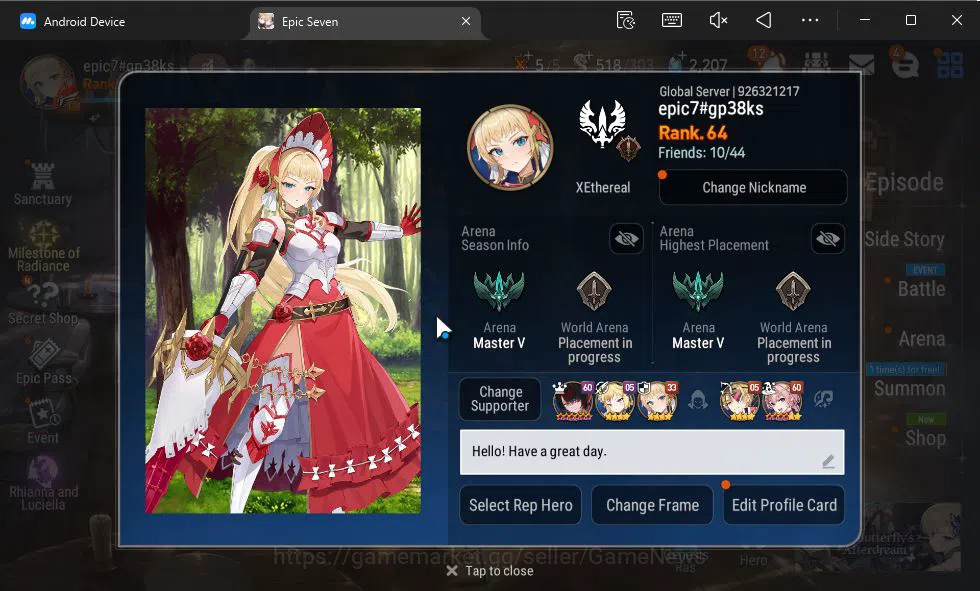 Epic Seven Accounts GLOBAL Unverif|NewEra|13 ML(Rhianna and Luciella,L image 2
