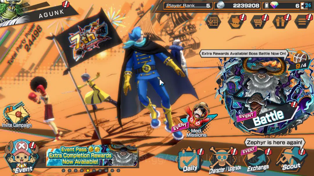 One Piece Bounty Rush Accounts Global |4 EX META|4Emperor Monkey D.Luffy, MWD Luf image 1