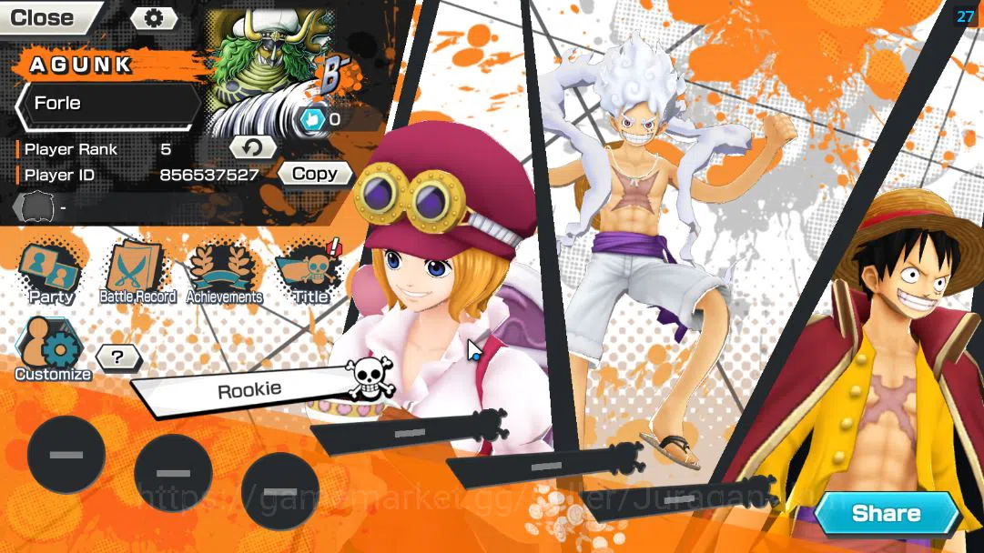 One Piece Bounty Rush Accounts Global |4 EX META|4Emperor Monkey D.Luffy, MWD Luf image 2