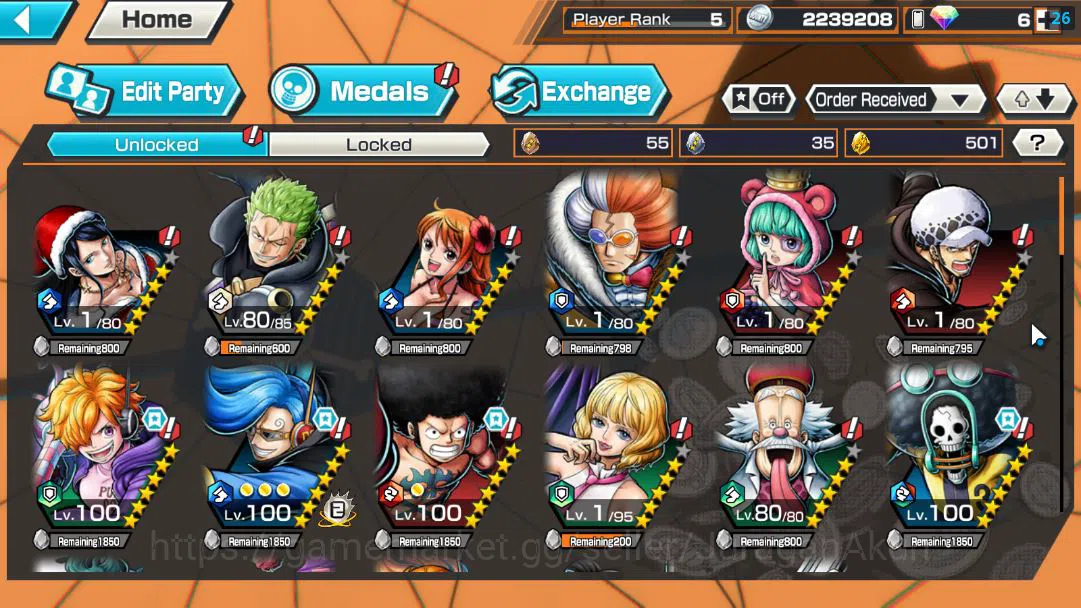 One Piece Bounty Rush Accounts Global |4 EX META|4Emperor Monkey D.Luffy, MWD Luf image 4