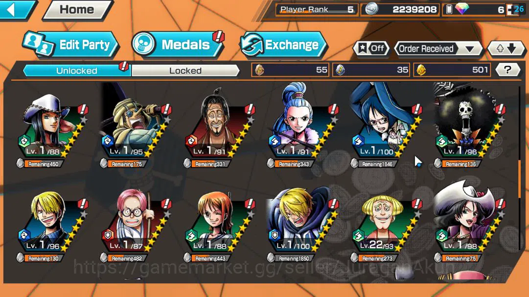 One Piece Bounty Rush Accounts Global |4 EX META|4Emperor Monkey D.Luffy, MWD Luf image 6