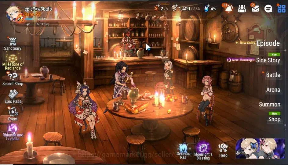 Epic Seven Accounts GLOBAL Unverif|New Era|4 ML(EIlynav,Straze,STaeyou image 1