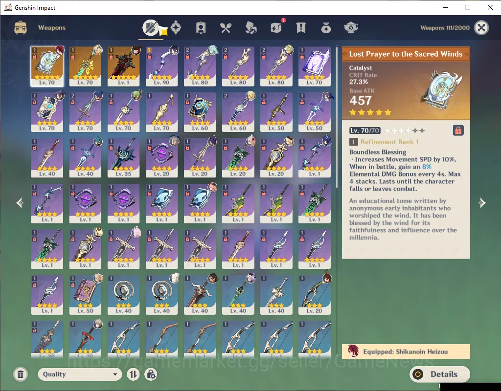 Genshin Impact Accounts ASIA|AR 56|3 Limited +3(*5Weapon)|Xilonen+Sign,Yel image 12
