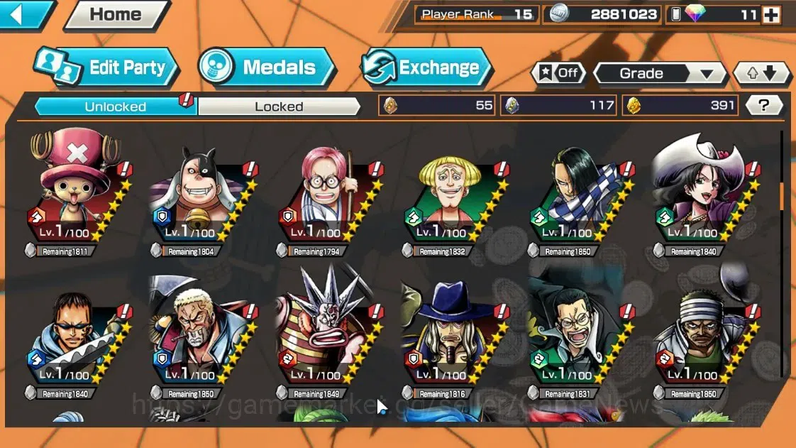 One Piece Bounty Rush Accounts Global|6 EX|T5E St.Ethanbaron V.Nusjuro,WI Trafalg image 14