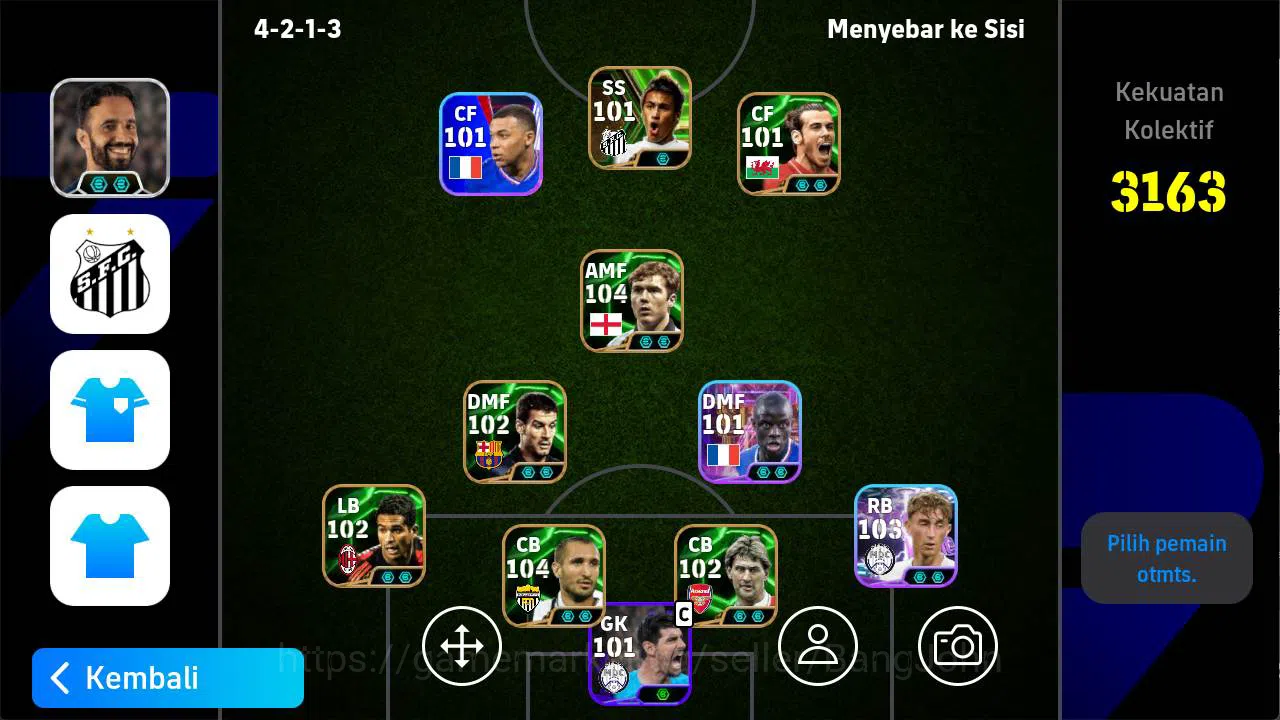 eFootball Others power 3163 | ronakldinho legend, Chiellini epic, o image 1