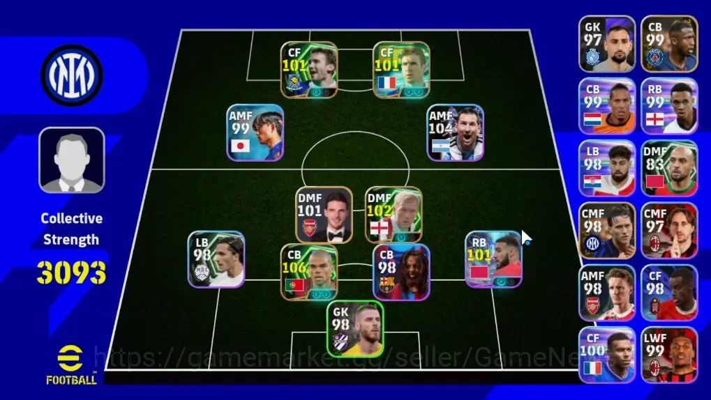 eFootball Accounts High-End Android|Big Time Erling Haaland|Power3093|Epic Pepe,Eric Cantona,Paul Scholes,Andriy|5 Show 1
