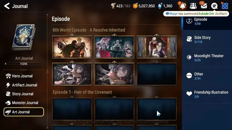 Epic Seven Accounts GLOBAL UnVerif|New Era|3 ML(Rhiana & Luciel,Specte image 18