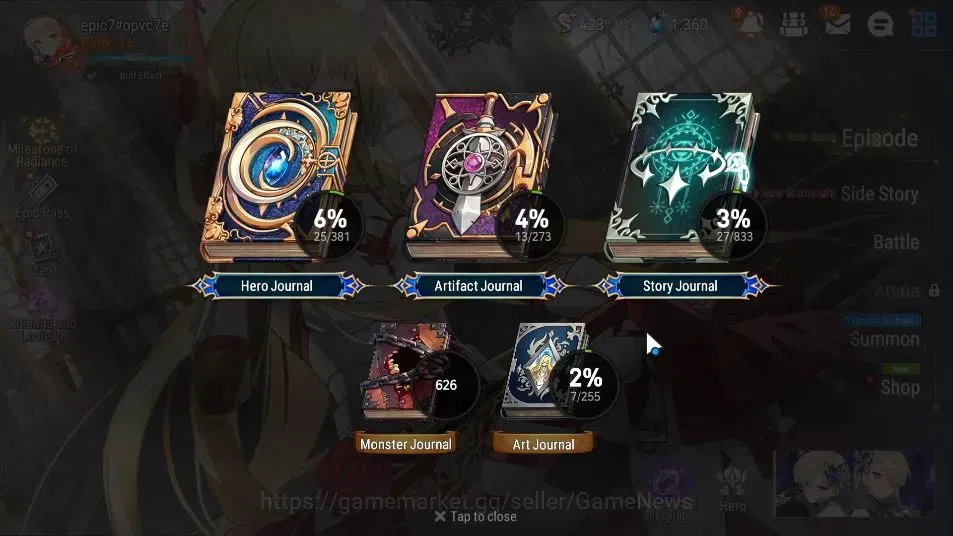 Epic Seven Accounts GLOBAL UnVerif|New Era|3 ML(Rhiana & Luciel,Specte image 3