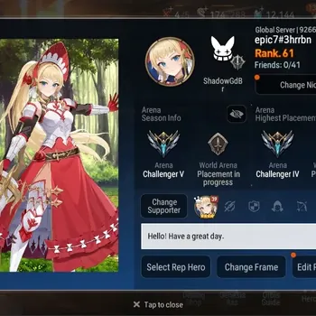 Epic Seven Accounts High-End Global Unverif|Rank 61|8 ML[RNL,Lisette,Renoa,SK Sharun,C Pavel,SP Politis,etc|POH ON-Bless