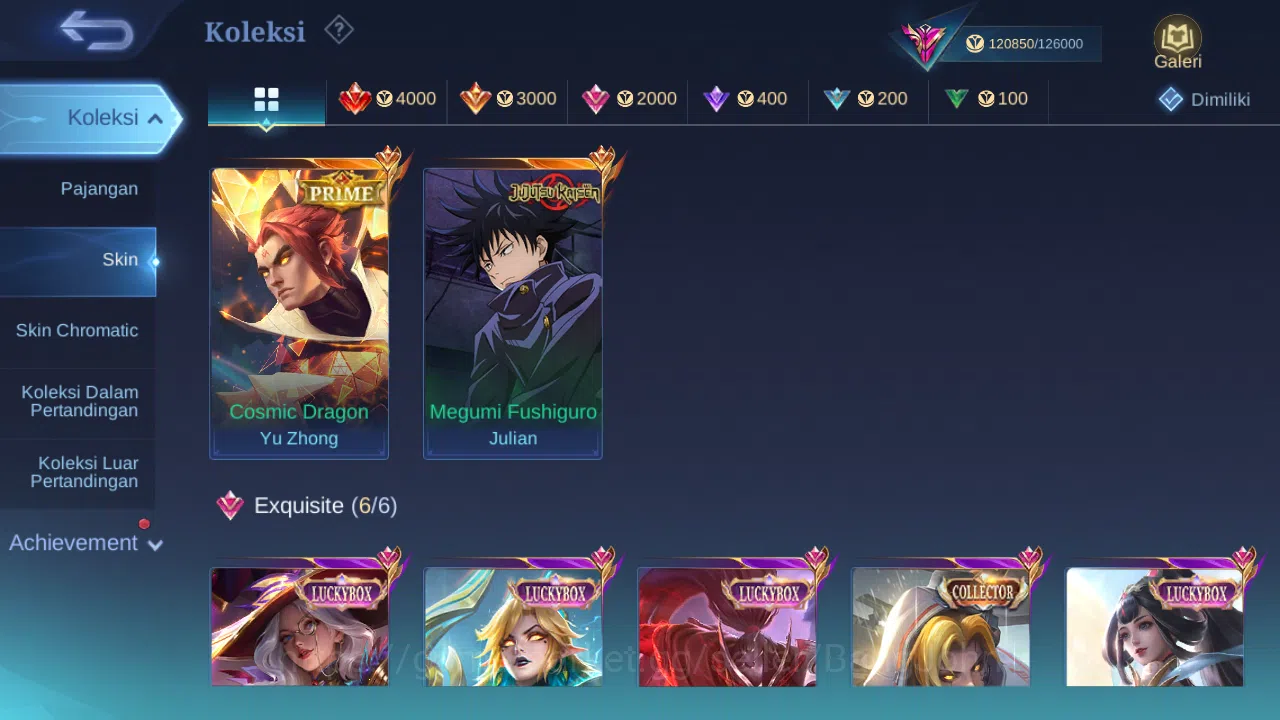Mobile Legends: Bang Bang Accounts Others Hero 125 Skin 334 | Legend Gusion | KOF Chou, Guin | CC Ling | Aspirant Fanny 5