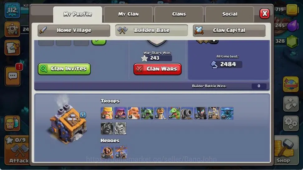 Clash of Clans Accounts Global |TH 12-BH 9|LVL 112|BK 46,AQ 50,MP 25,GW 30 image 13