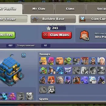 Clash of Clans High-End Global |TH 12-BH 9|LVL 112|BK 46,AQ 50,MP 25,GW 30 image 1