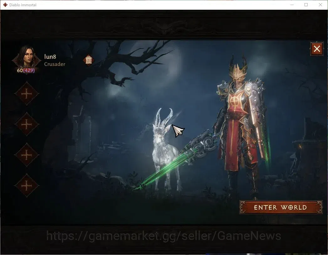 Diablo Immortal Accounts EU - Sescheron|CS ON|Lv60(429)|Crusader|CR 33k|Res image 1