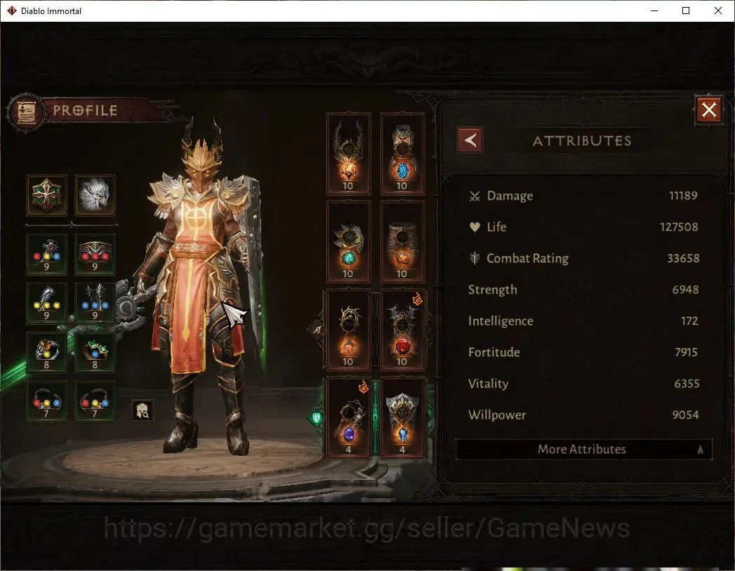 Diablo Immortal Accounts EU - Sescheron|CS ON|Lv60(429)|Crusader|CR 33k|Res image 4