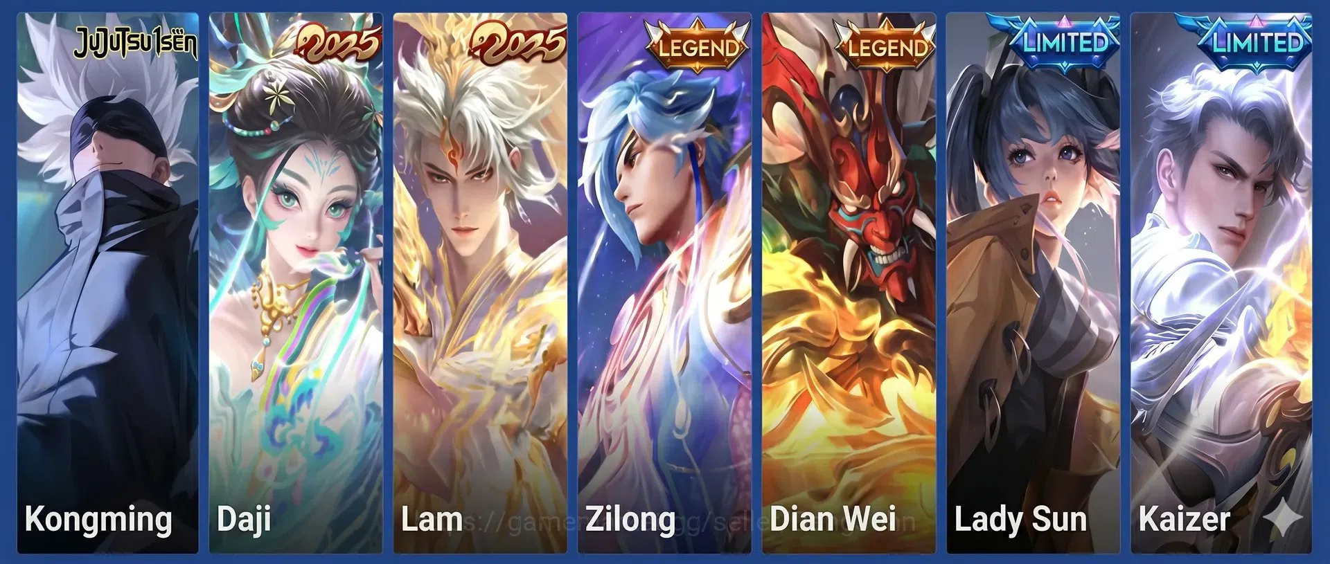 Honor of Kings Accounts Global | 112H 155S | JJk Kongming, LNY Daji, LNY L image 2