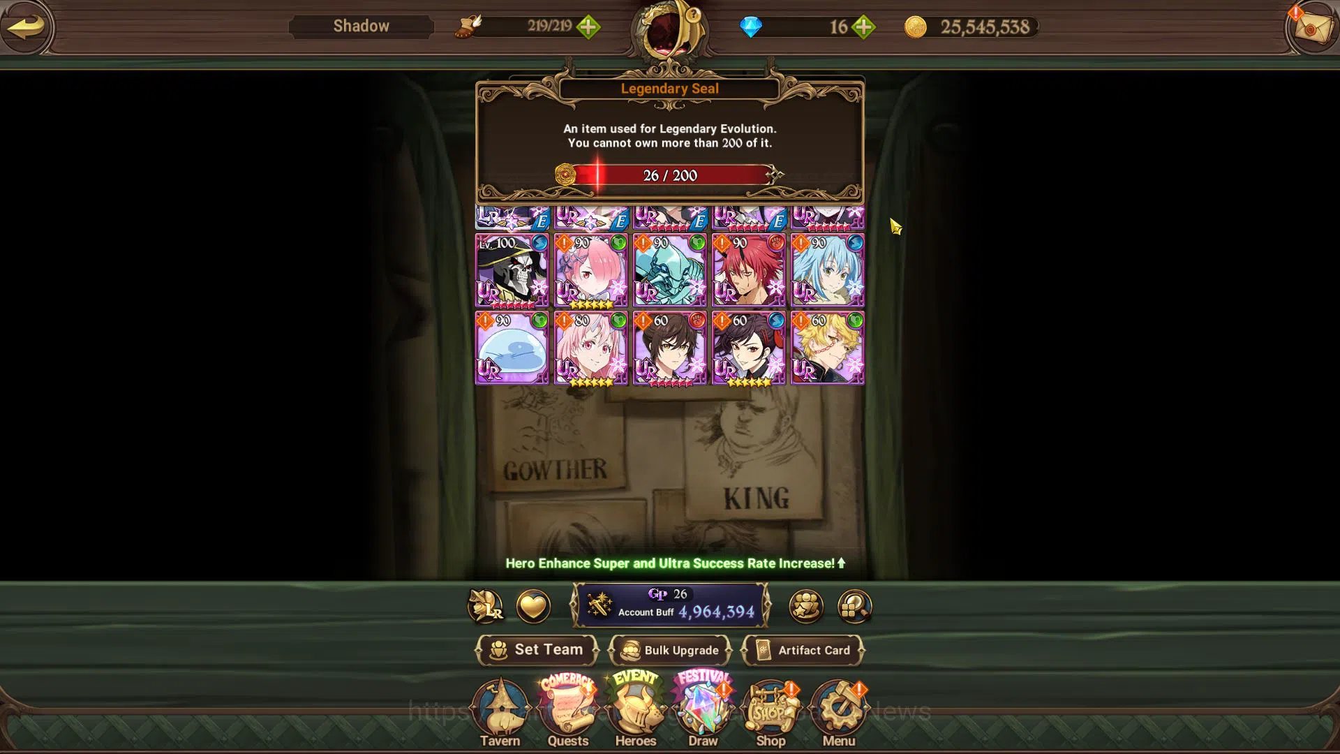 The Seven Deadly Sins: Grand Cross Accounts Asia|4,9M CC|2 LR+5 UR+Collab [Tensura,TOG,Overlor image 4
