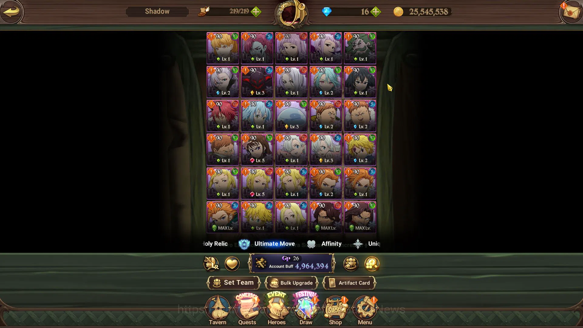 The Seven Deadly Sins: Grand Cross Accounts Asia|4,9M CC|2 LR+5 UR+Collab [Tensura,TOG,Overlor image 9