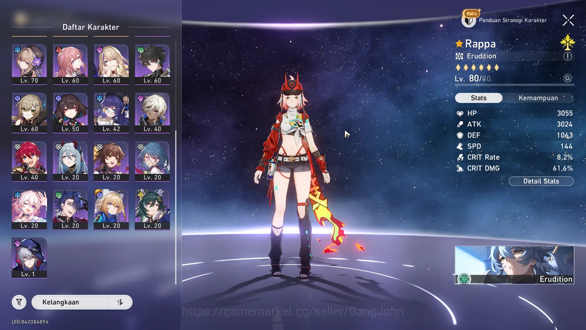 Honkai Star Rail Accounts ASIA | TL 63 | 3 Limit | Rappa, Ruan Mei, Fugue Si image 3