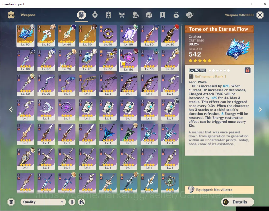 Genshin Impact Accounts ASIA|AR 56|7 Limited +4(*5Weapon)|Neuvillete+Sign, image 12