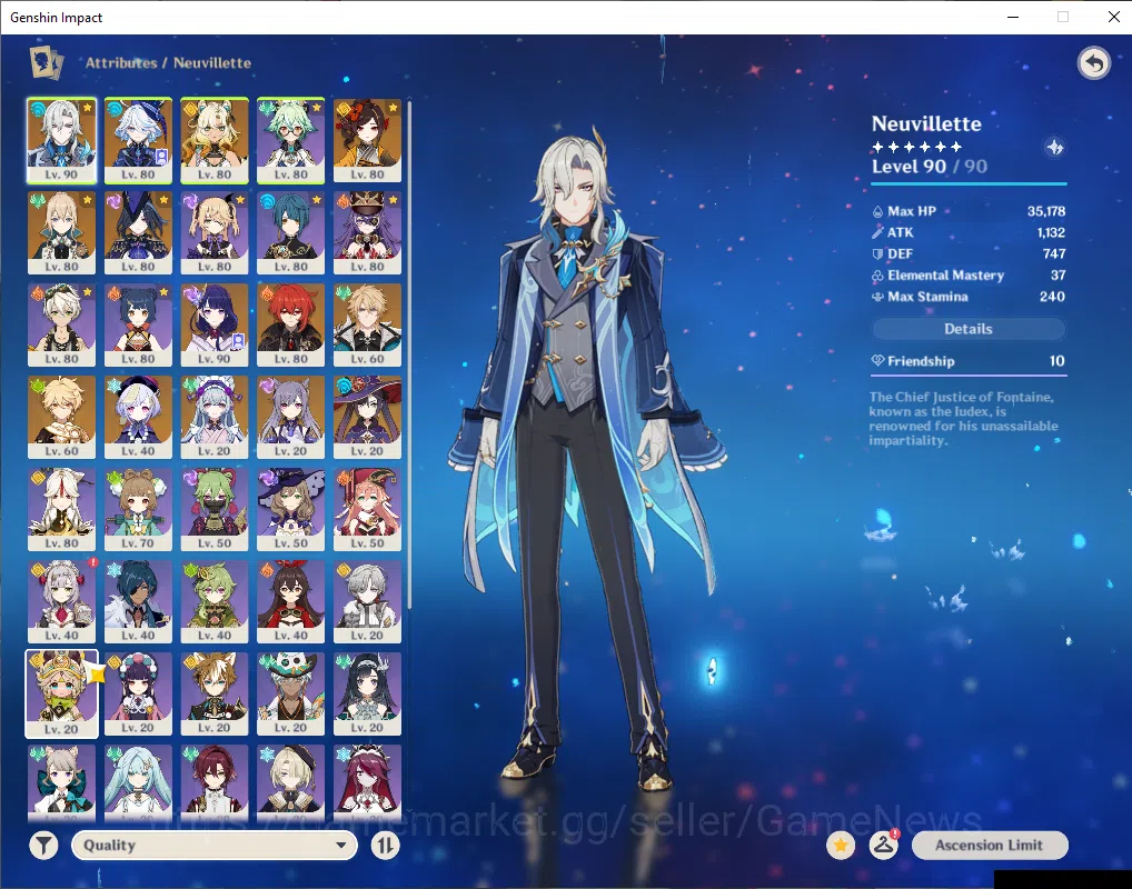 Genshin Impact Accounts ASIA|AR 56|7 Limited +4(*5Weapon)|Neuvillete+Sign, image 15