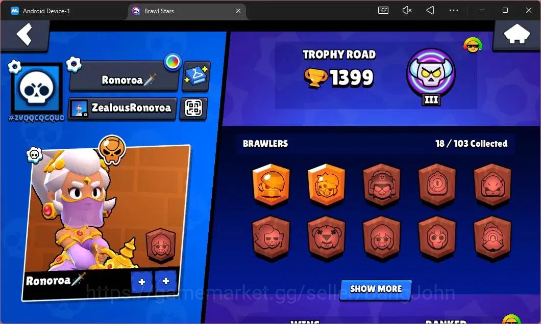Brawl Stars Accounts Global | 1399 Thropy|18 Brawler|1 Max Hypercharge image 2