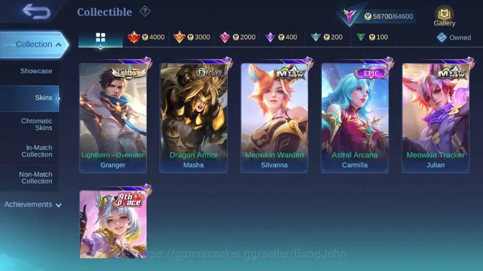 Mobile Legends: Bang Bang Accounts Global|Hero 132|Skin 265|Renowned|STAR Hayabusa+Le image 6