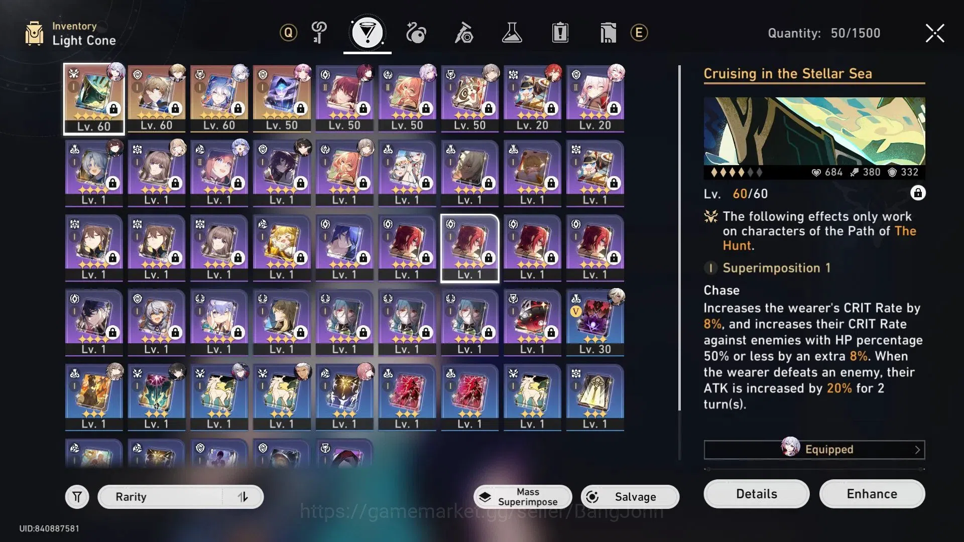 Honkai Star Rail Accounts Asia | 16 Limit | Kafka, Fu Xuan, Dan Heng PT, Yao image 16