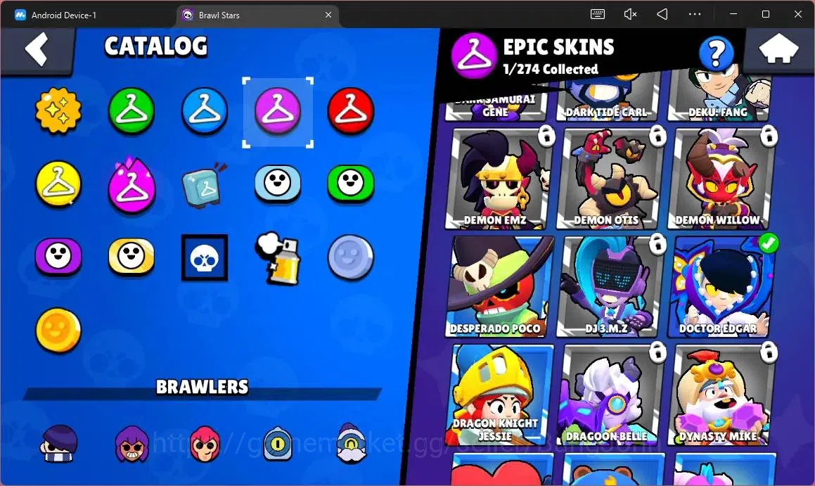 Brawl Stars Accounts Global |1418 Trophy |15 Brawler|1 Lv 11 (Edgar)|Sk image 10