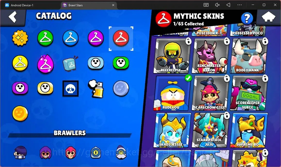 Brawl Stars Accounts Global |1418 Trophy |15 Brawler|1 Lv 11 (Edgar)|Sk image 11