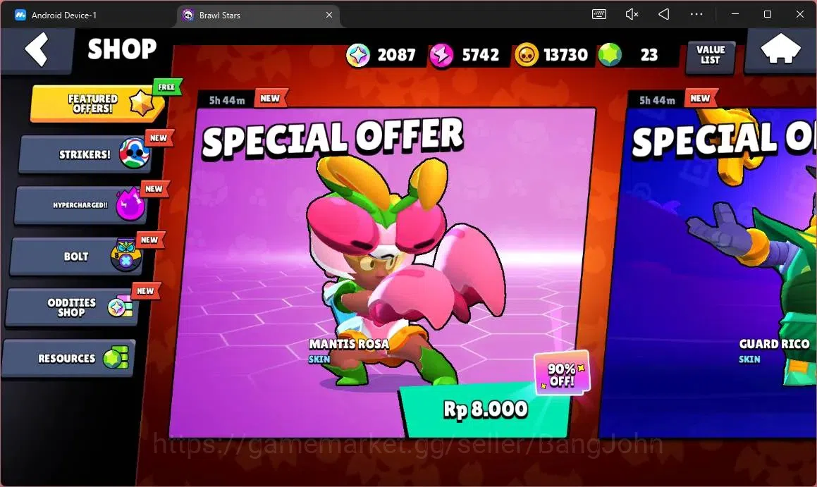 Brawl Stars Accounts Global |1418 Trophy |15 Brawler|1 Lv 11 (Edgar)|Sk image 4