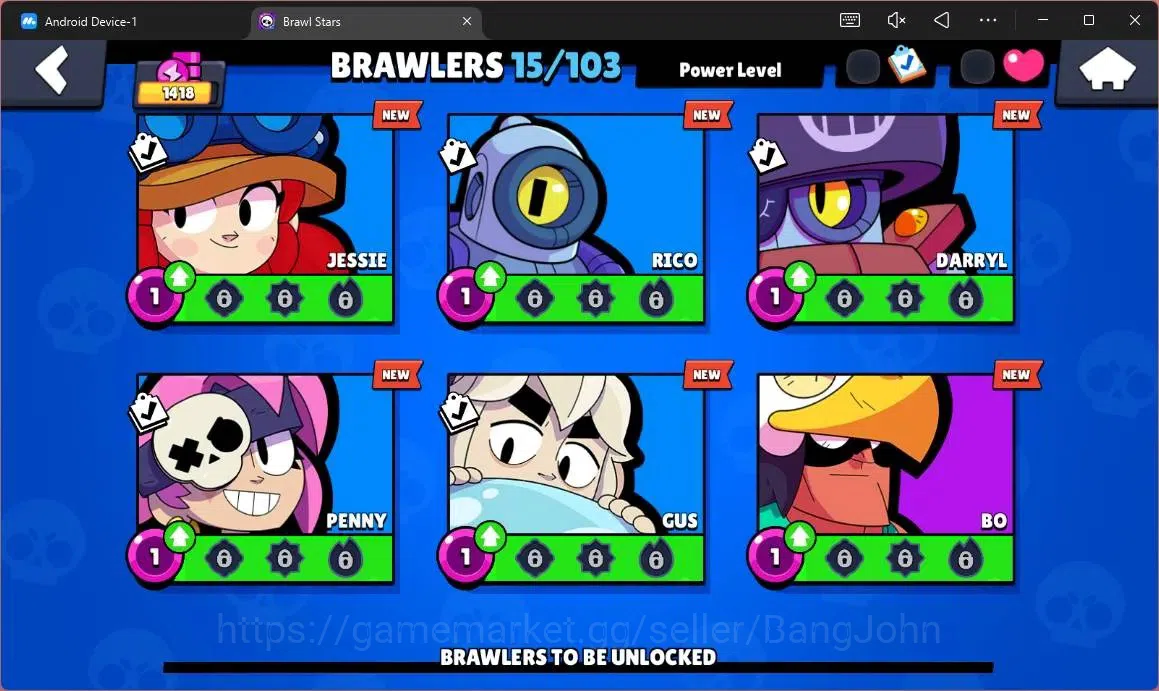 Brawl Stars Accounts Global |1418 Trophy |15 Brawler|1 Lv 11 (Edgar)|Sk image 7