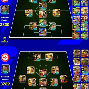 eFootball Accounts High-End 023-IN -  OVR 3330 - 22 Manager-Many Paid Player- 22 Big Time - BT Messi X BT Ronaldo  -BT