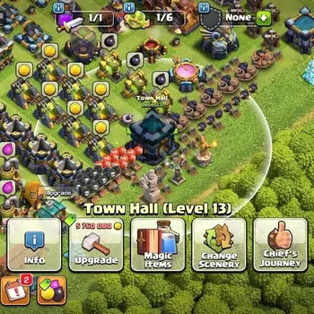 Clash of Clans Accounts High-End LV 109|TH 13 - BH 7|HH 7|Limited Skin|BK 54,AQ 49,GW 39,MP 39,RC 25|CN OFF|Protect OFF|Take