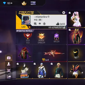 Free Fire Accounts DIAMOND UTUH - AKUN POLOSAN IDAMAN - BUNDLE BANYAK - EVO GUN LV 4
