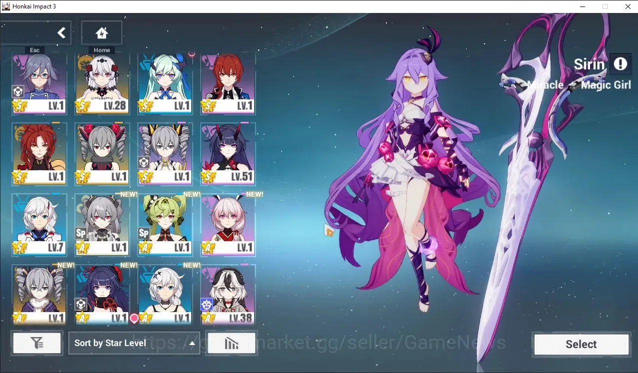 Honkai Impact 3rd Accounts SEA Lv70| 3 Fullset (Theresa Apocalypse LuVo, Raid image 2