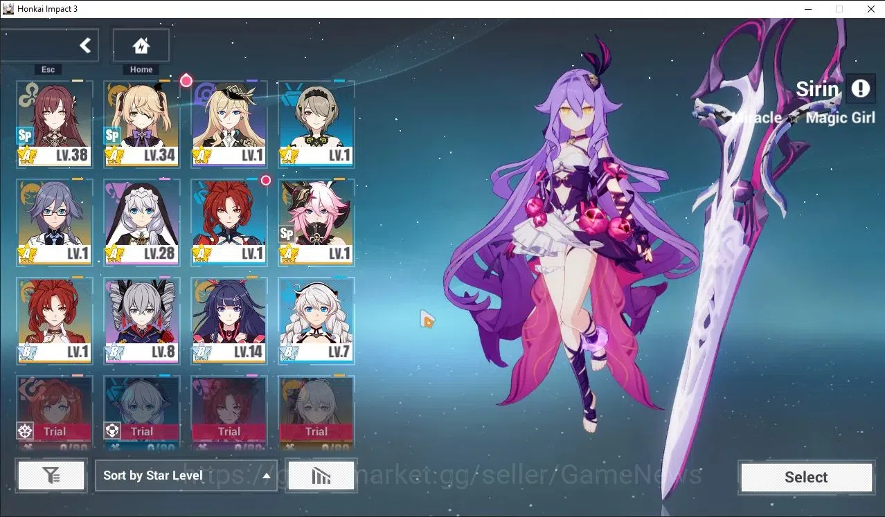 Honkai Impact 3rd Accounts SEA Lv70| 3 Fullset (Theresa Apocalypse LuVo, Raid image 3